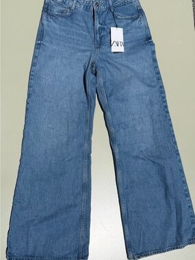 ZARA Wide Leg  Denim Jeans size 6